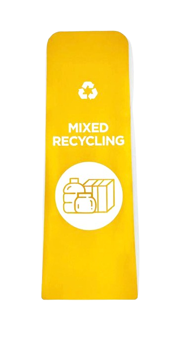 RCP Slim Jim Recycling Station Front Panel Label - Cafe Supply