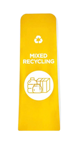 RCP Slim Jim Recycling Station Front Panel Label - Cafe Supply