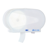 Pacific Hygiene Double Mini Jumbo Dispenser White - Cafe Supply