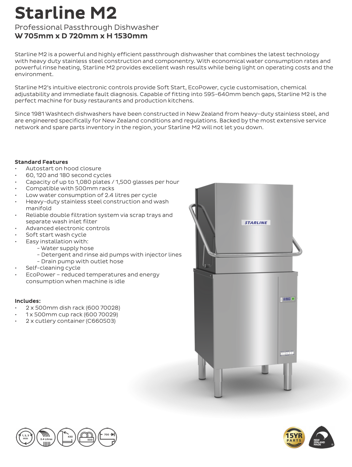 Professional Passthrough Dishwasher - Cafe Supply