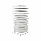 Pizza Pan Rack - Chrome-Plated Steel (11 or 15 Tiers) - Cafe Supply