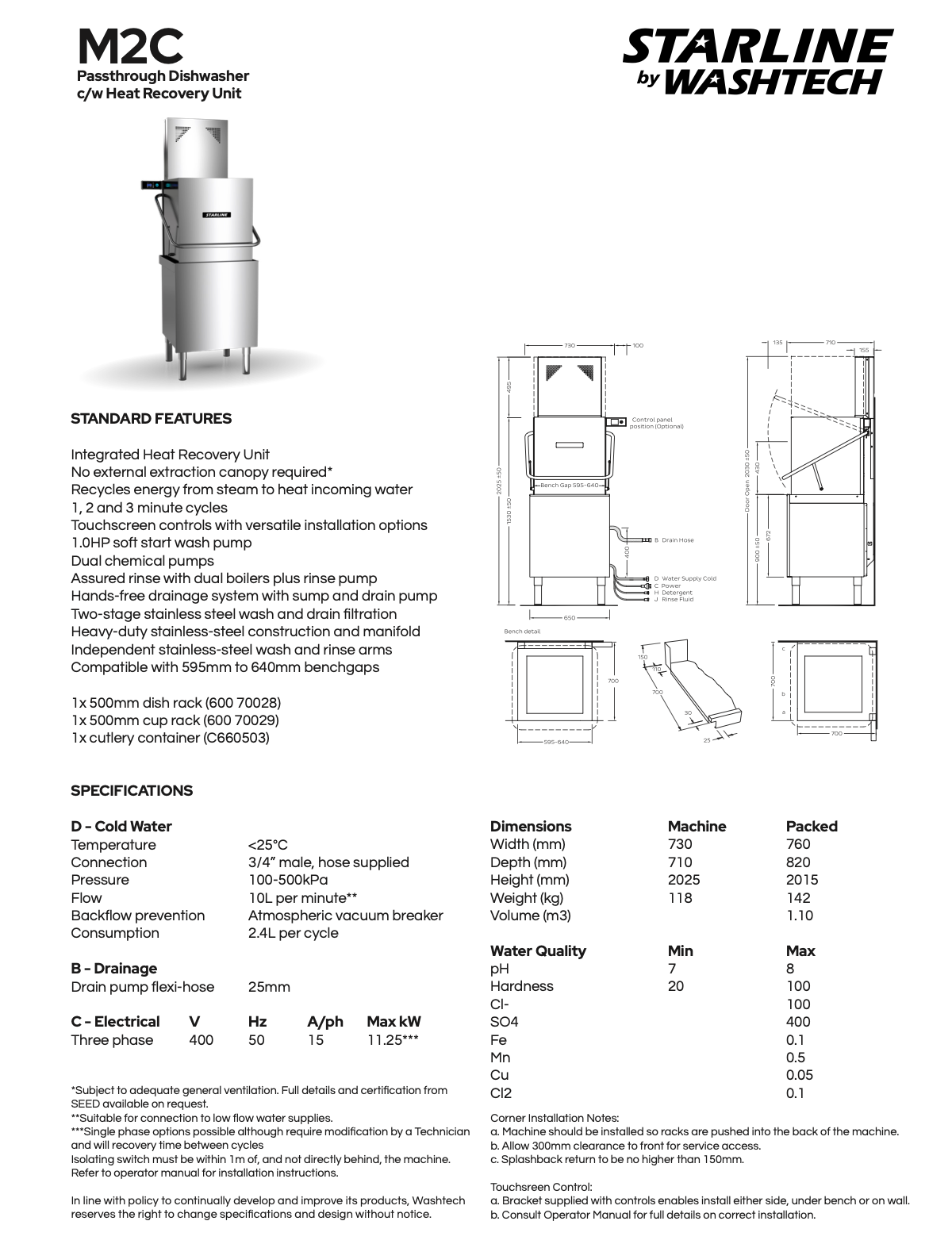 High Efficiency Professional Passthrough Dishwasher - Cafe Supply