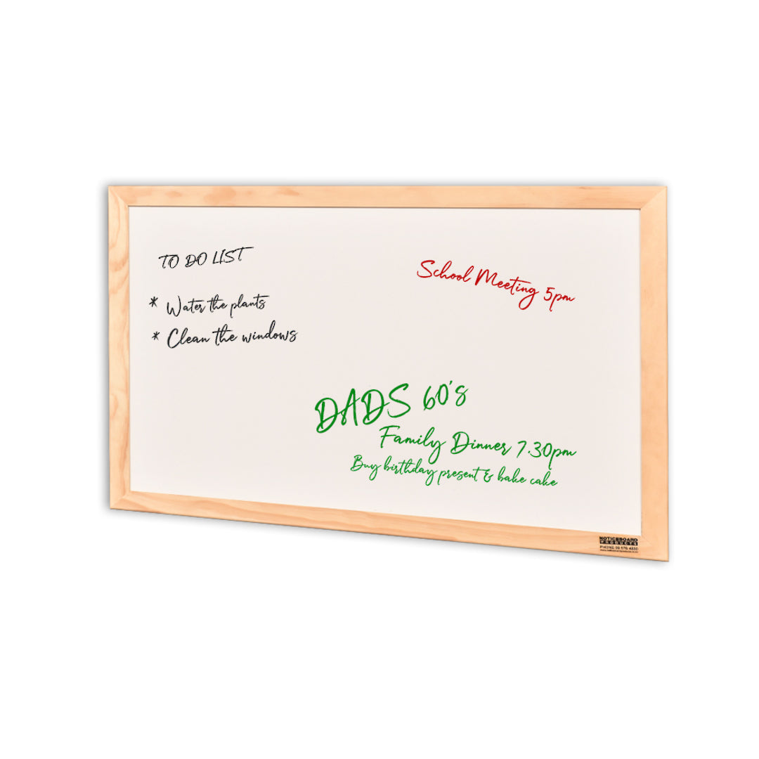 PORCELAIN WHITEBOARD | Wood Frame | NZ MADE - Cafe Supply