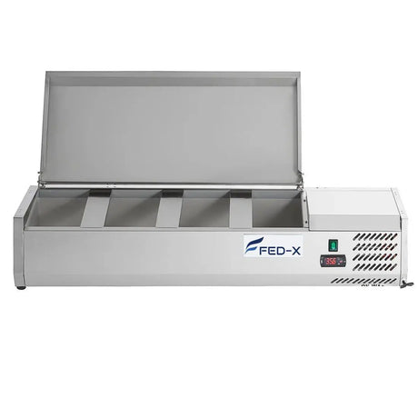 FED-X Salad Bench with Stainless Steel Lid – XVRX1200/380S - Cafe Supply