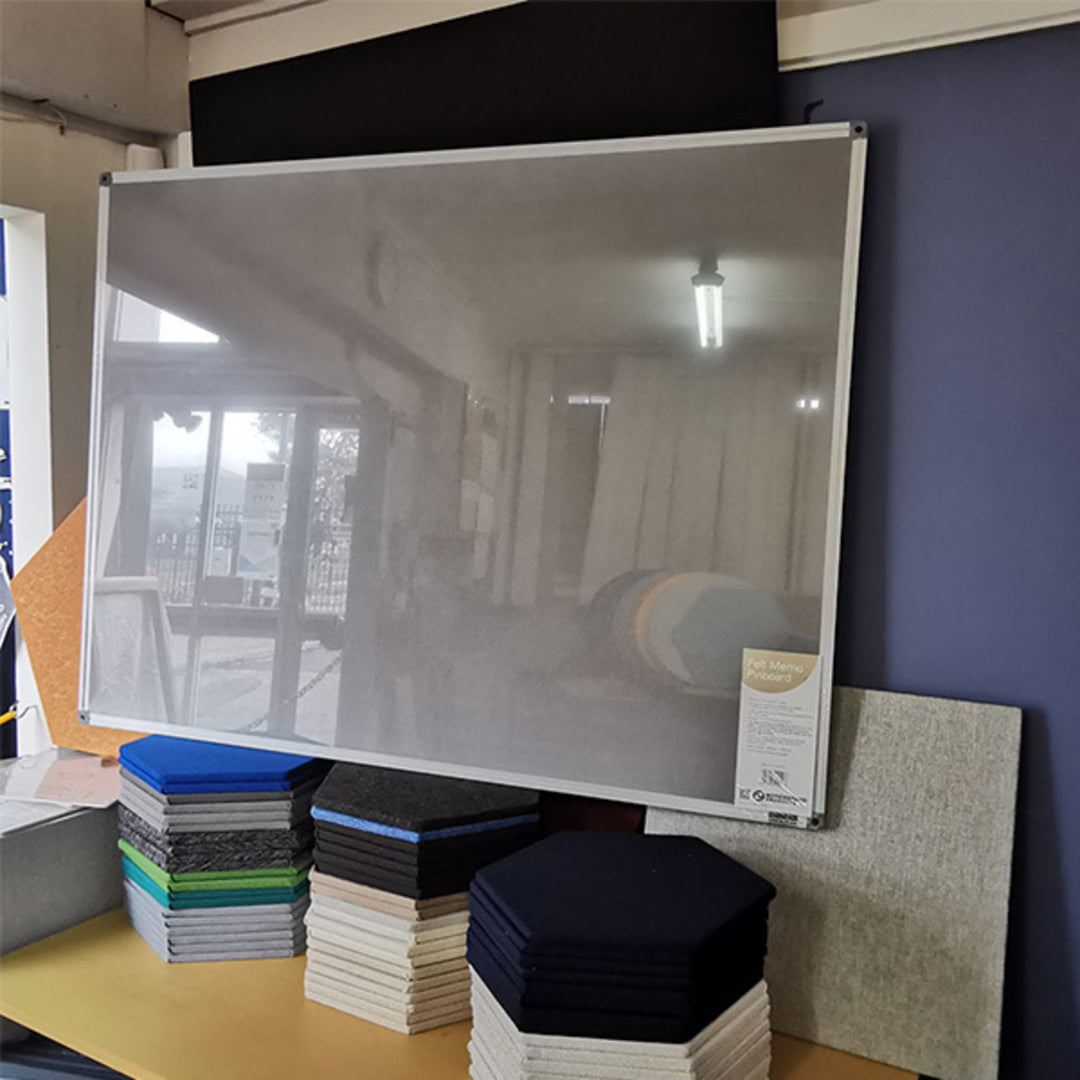 Pinboard | Aluminium Frame | 900 x 1200mm | Felt Grey - Cafe Supply