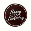 Chocolate Dark - "Happy Birthday" Round 75mm (50PK) - Cafe Supply