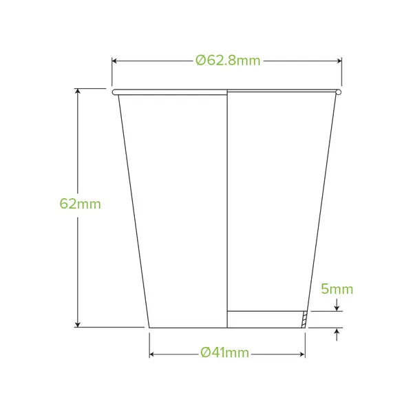 120ml / 4oz (63mm) Stone Single Wall BioCup