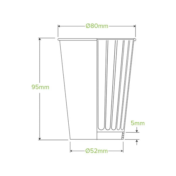 255ml / 8oz (80mm) Stone Double Wall Biocup