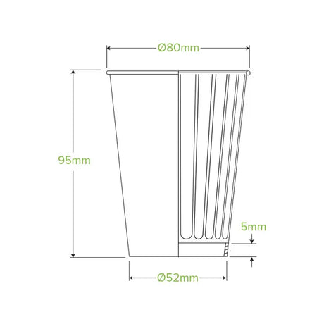 255ml / 8oz (80mm) Stone Double Wall Biocup - Cafe Supply