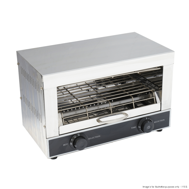 Single infrared quartz element salamander griller toaster and timer - QT-1 - Cafe Supply