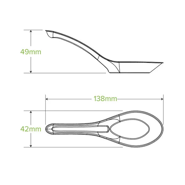 14cm Plant Fibre Chinese Soup Spoon - Cafe Supply
