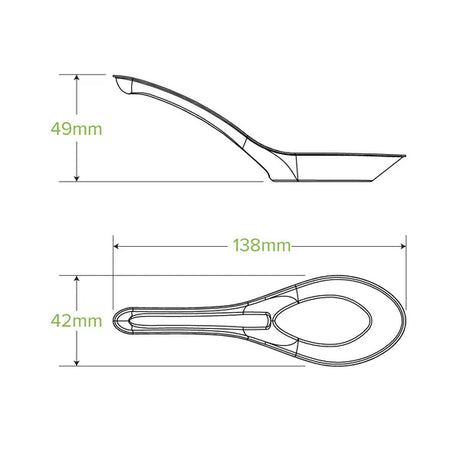 14cm Plant Fibre Chinese Soup Spoon - Cafe Supply