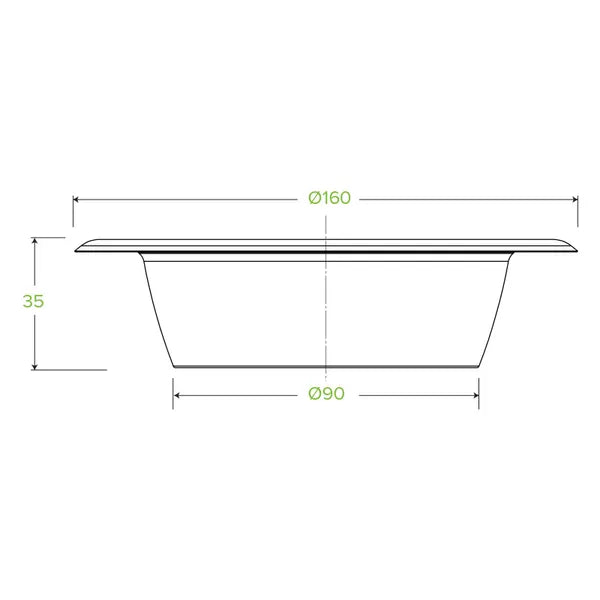 390ml / 12oz White Plant Fibre BioBowl - Cafe Supply
