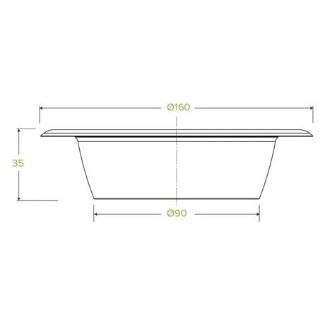 390ml / 12oz White Plant Fibre BioBowl - Cafe Supply