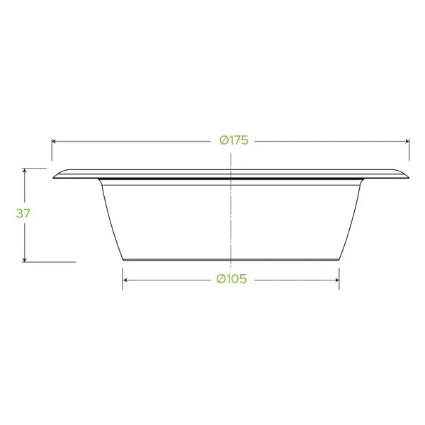 470ml / 16oz White Plant Fibre BioBowl - Cafe Supply