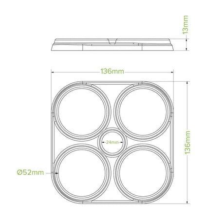 4-Pack Plant Fibre Beer Ring Holder - Cafe Supply