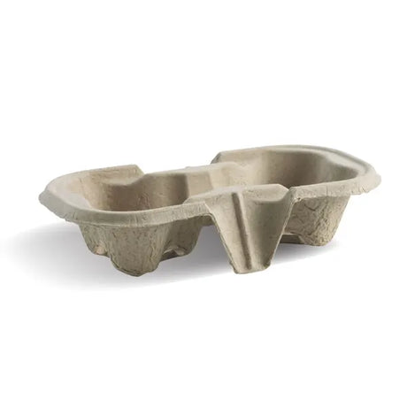 2-Cup Pulp BioCup Tray - Cafe Supply