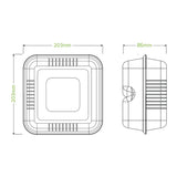 20x22x8cm / 7.8x8x3in 3-Compartment White Plant Fibre Clamshell - Cafe Supply