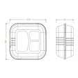 20x22x9cm / 7.8x8x3in Natural Plant Fibre Clamshell - Cafe Supply