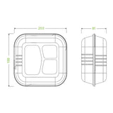 20x22x9cm / 7.8x8x3in Natural Plant Fibre Clamshell - Cafe Supply