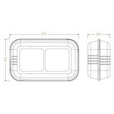 28x16x7cm / 11.6x6x3in 2-Compartment White Plant Fibre Clamshell - Cafe Supply