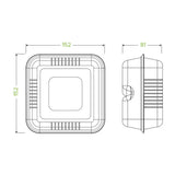 15x15x8cm / 6x6" White Plant Fibre Clamshell - Cafe Supply