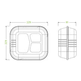 23x23x8cm 3-Compartment White Plant Fibre Clamshell - Cafe Supply