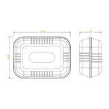 23x15x8cm / 9x6x3in White Plant Fibre Clamshell - Cafe Supply