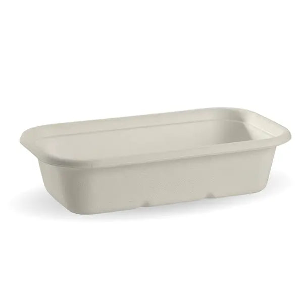 1,000ml White Plant Fibre Takeaway Base - Cafe Supply