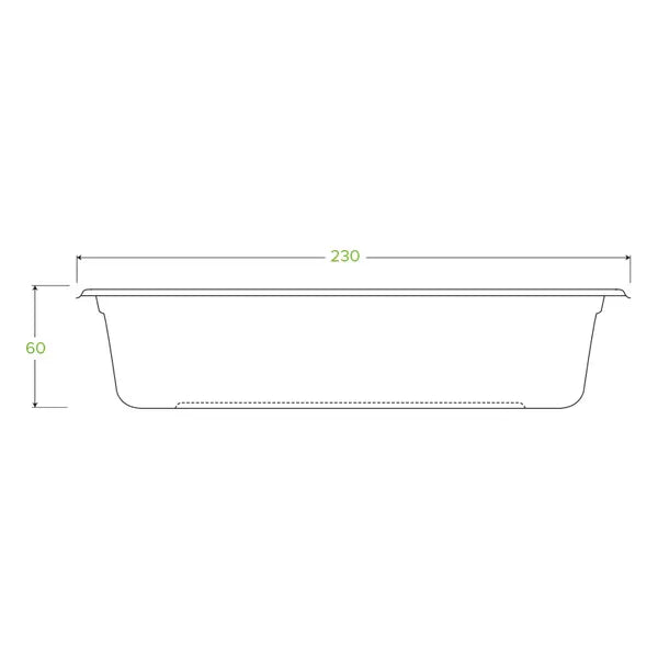 1,000ml Plant Fibre Tray - Cafe Supply