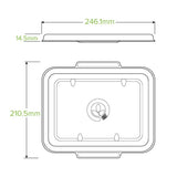 2 & 3-Compartment Natural Plant Fibre BioCane Takeaway Lid - Cafe Supply