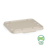 2 & 3-Compartment Natural Plant Fibre BioCane Takeaway Lid - Cafe Supply