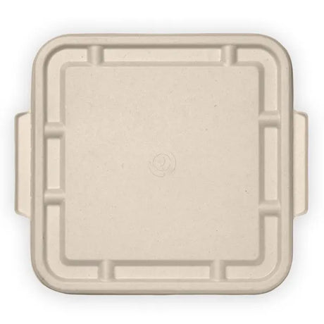 3-Compartment Large Natural Plant Fibre Takeaway Lid - Cafe Supply