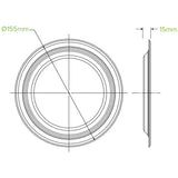 15cm / 6" Round Plant Fibre Plate - Cafe Supply
