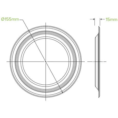 15cm / 6" Round Plant Fibre Plate - Cafe Supply