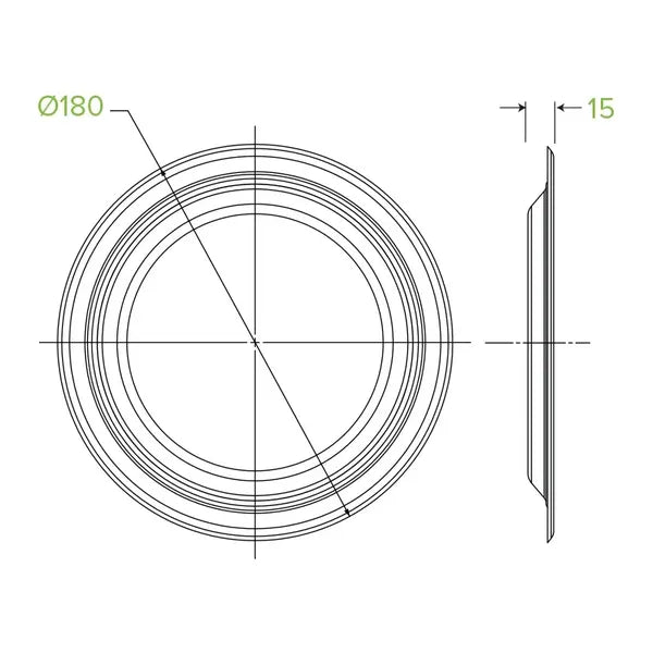 18cm / 7" Round Plant Fibre Plate - Cafe Supply