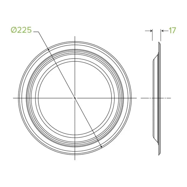 23cm / 9" Round Plant Fibre Plates - Cafe Supply