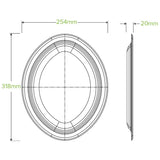32x25cm / 12.5x10" Oval Plant Fibre Plate - Cafe Supply