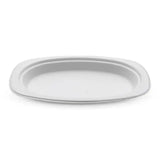 23x16cm/ 9.2x6.5" Rectangular Oval Plant Fibre Plate - Cafe Supply