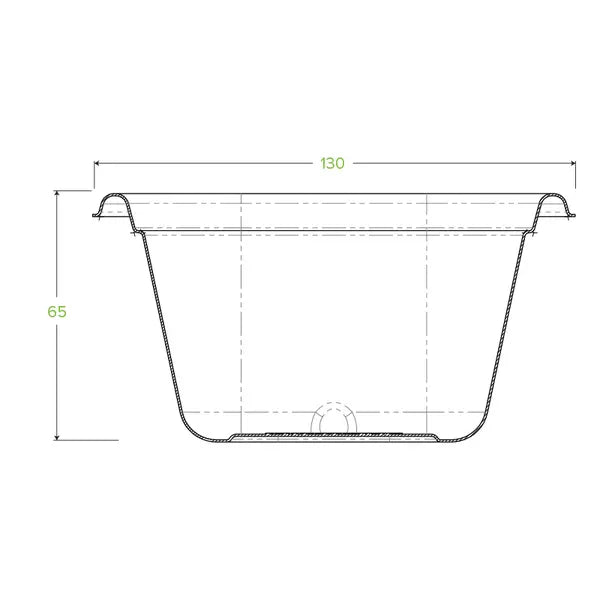 480ml Natural Plant Fibre Takeaway Base - Cafe Supply