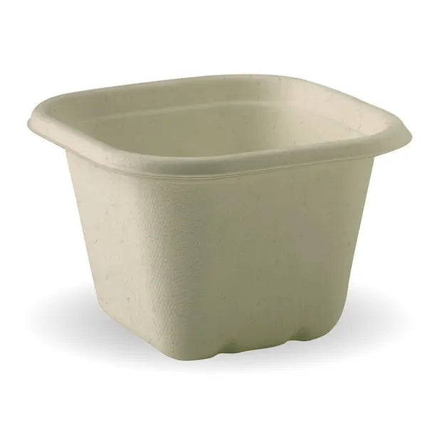 630ml Natural Plant Fibre Takeaway Base - Cafe Supply
