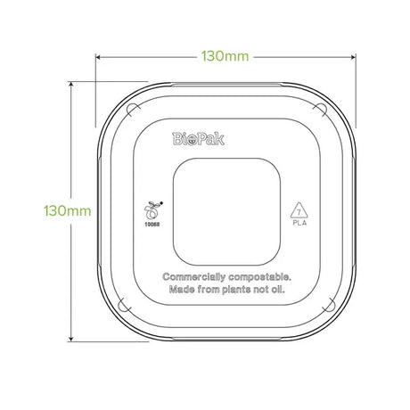 280-630ml Clear PLA Takeaway Lid - Cafe Supply