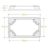 Large PLA Sushi Tray Lid - Cafe Supply