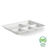 5-Compartment Plant Fibre Tray - Cafe Supply