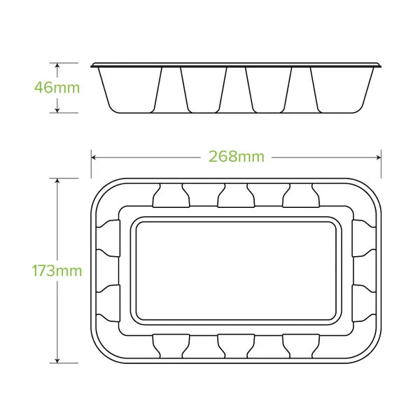 1kg Plant Fibre Produce Tray - Cafe Supply