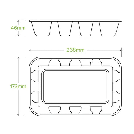 1kg Plant Fibre Produce Tray - Cafe Supply