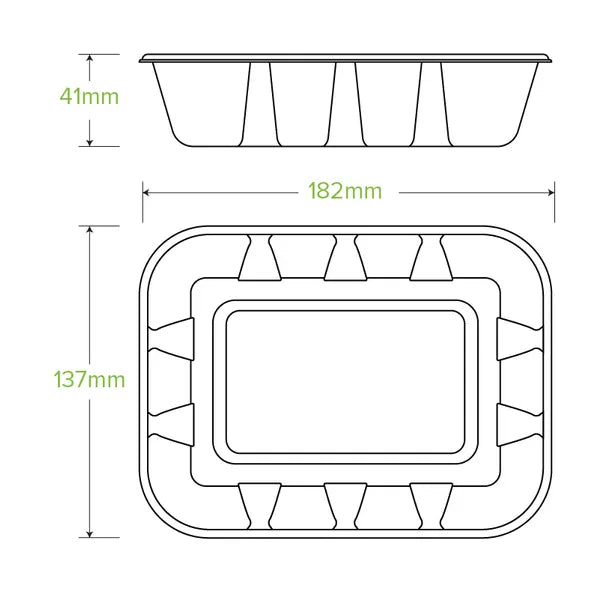 500g Plant Fibre Produce Tray - Cafe Supply