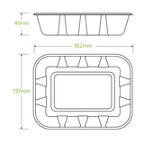 500g Plant Fibre Produce Tray - Cafe Supply