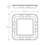 14x14x2cm / 5x5" Plant Fibre Produce Tray - Cafe Supply