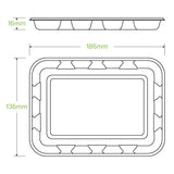19x14x2cm / 7x5" Plant Fibre Produce Tray